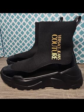 Versace Jeans Couture Women's Speedtrack Sneakers black size 6.5